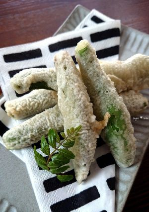 家庭菜園シリーズ‼️そら豆の天ぷら❕-レシピのメイン写真