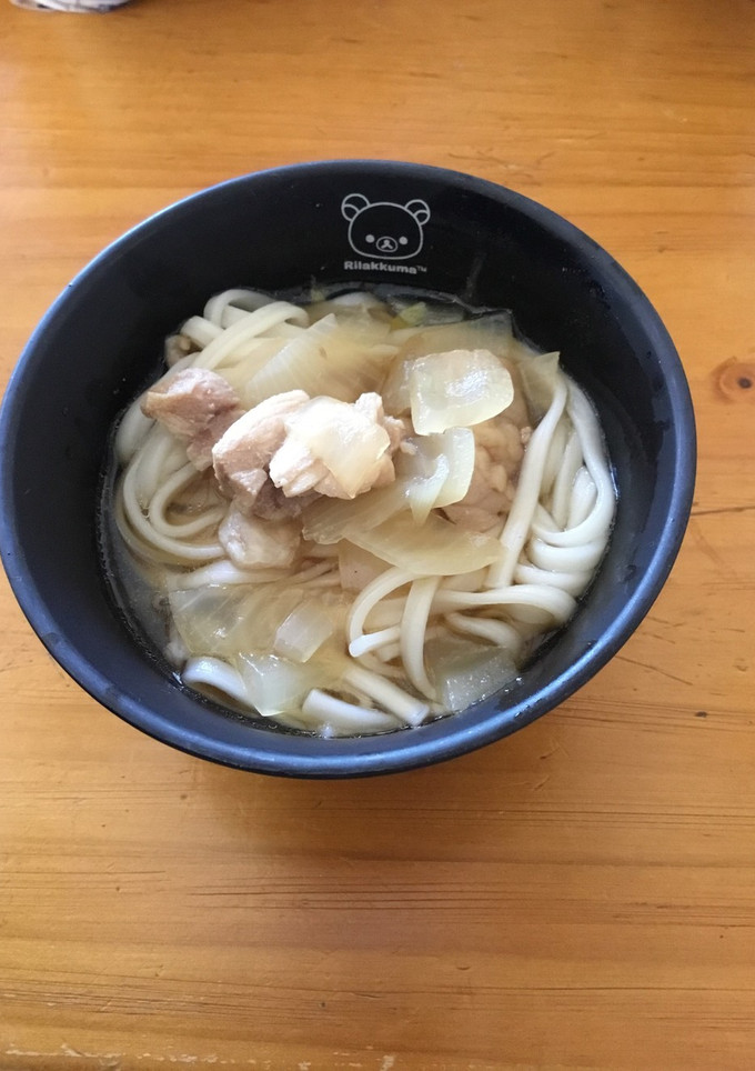 簡単　鶏肉と玉ねぎの　うどん汁-レシピのメイン写真