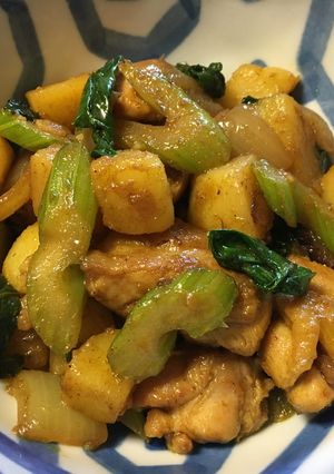 セロリと鶏肉のカレー炒め-レシピのメイン写真