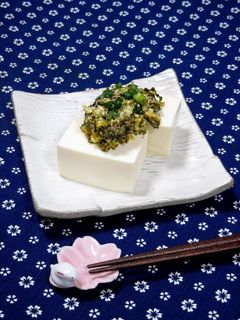 お好きな漬物&マヨde冷奴(温奴)✿-レシピのメイン写真