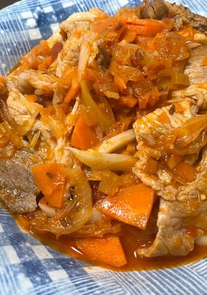 トマトソース焼うどん（ラグマン）-レシピのメイン写真