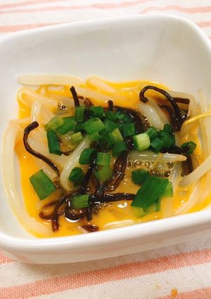 もやしと塩昆布の卵かけ！-レシピのメイン写真