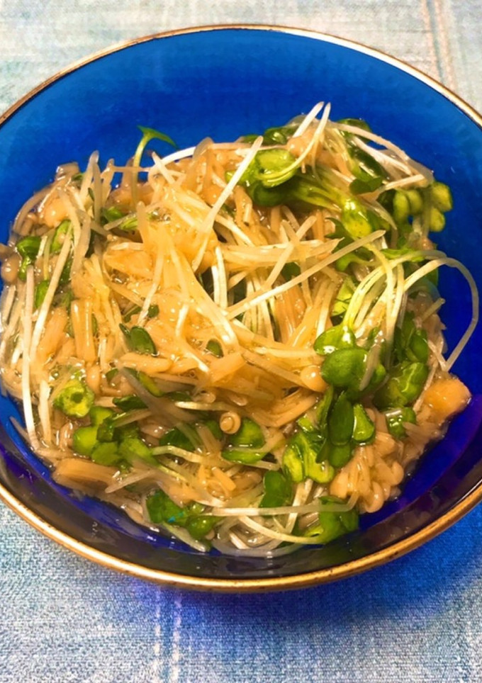 かいわれ大根となめ茸の和え物-レシピのメイン写真
