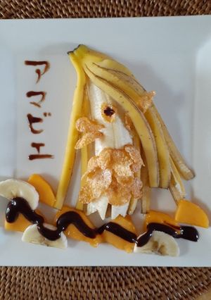 バナナでアマビエ様を作る-レシピのメイン写真