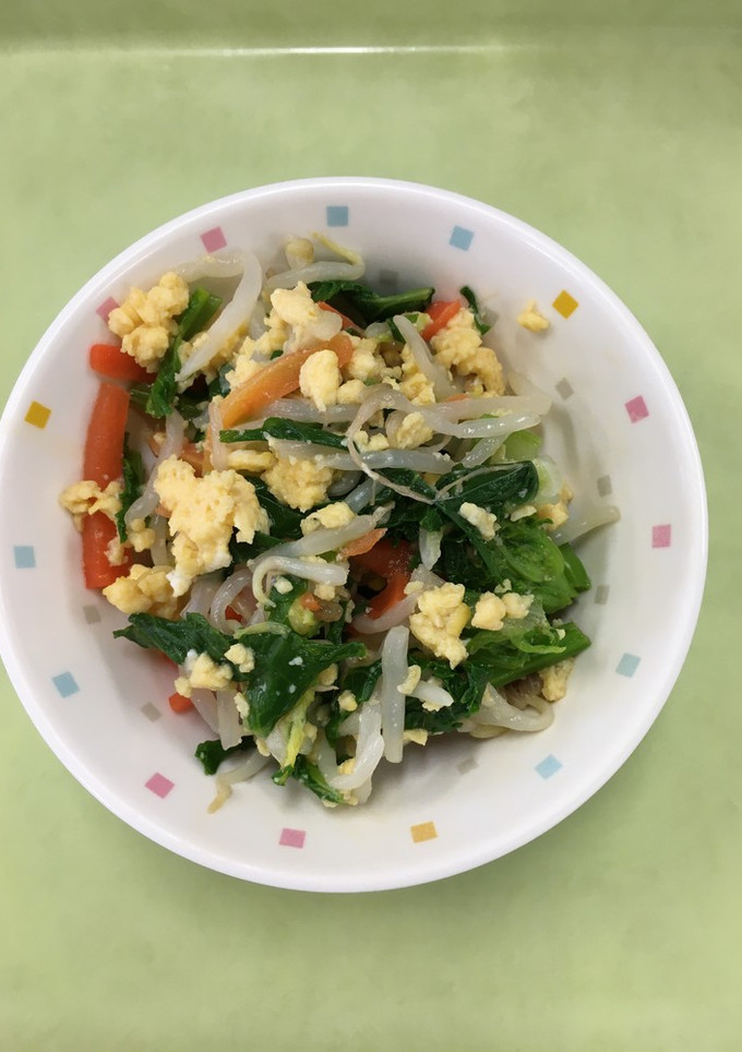 【保育園給食】菜花の炒り卵和え-レシピのメイン写真