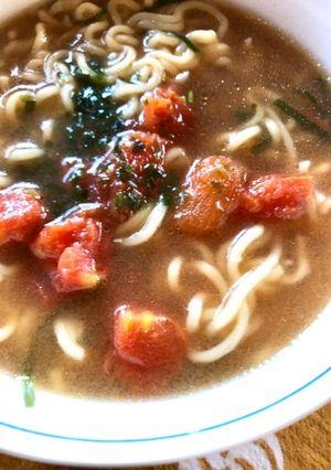 味噌ラーメンのカットトマトのせ-レシピのメイン写真