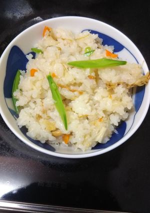 ベビーホタテの炊き込みご飯-レシピのメイン写真