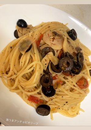アンチョビとオリーブのパスタ-レシピのメイン写真