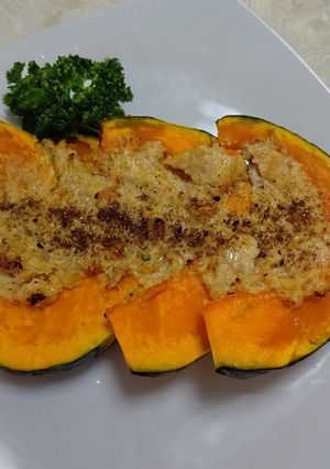 とても美味しい南瓜の肉噌焼き ♫-レシピのメイン写真