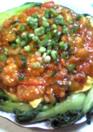 エビチリに夏野菜入れちゃいました^^-レシピのメイン写真