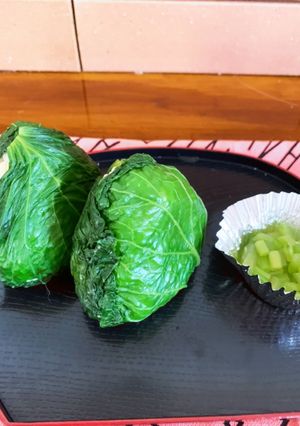 山葵の葉を巻いたおにぎり-レシピのメイン写真