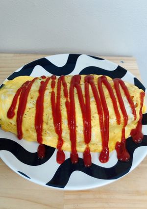 ひと皿で満腹◎しっかり焼いたオムライス-レシピのメイン写真
