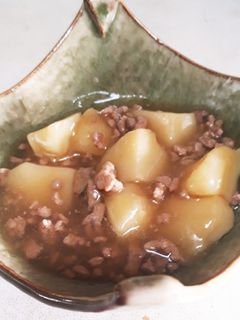 ☆めんつゆだけ☆じゃがいもそぽろ煮-レシピのメイン写真