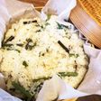 せいろで山菜おこわ