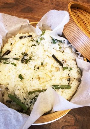 せいろで山菜おこわ-レシピのメイン写真