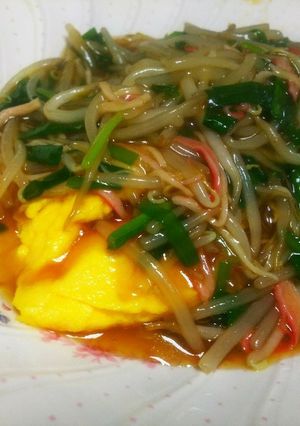 たまごのにらもやしオイスターあんかけ-レシピのメイン写真