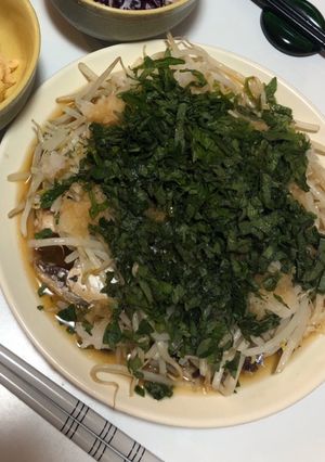 レンジで簡単！大葉のさっぱりサバもやし-レシピのメイン写真