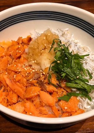 鮭としらすの丼-レシピのメイン写真