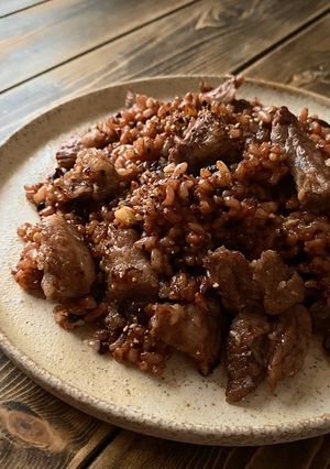 宅飯★酵素玄米と牛タンのガーリックライス-レシピのメイン写真