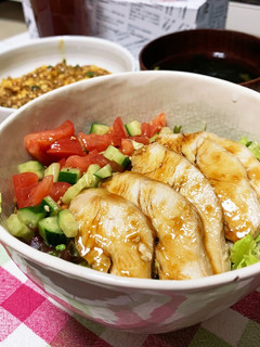 鶏ハムサラダ丼-レシピのメイン写真