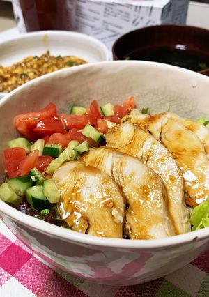 鶏ハムサラダ丼-レシピのメイン写真