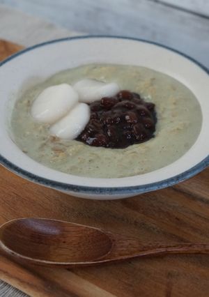 白玉団子と抹茶オートミール-レシピのメイン写真