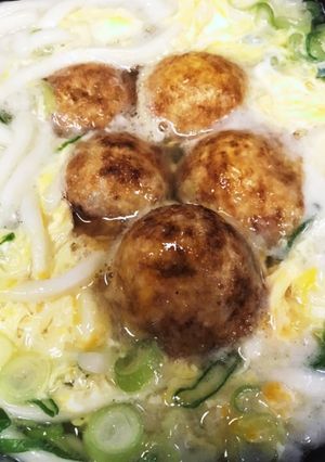卵とじうどんたこ焼きトッピング☆.｡-レシピのメイン写真