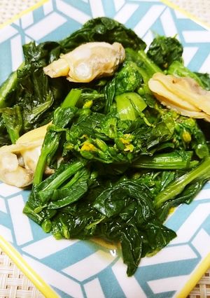 めんつゆだけ!アサリと菜の花のおひたし-レシピのメイン写真