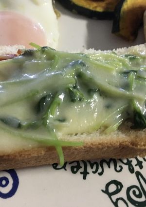 豆苗チーズトースト-レシピのメイン写真