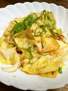 豆腐とキャベツのオイスターソース炒め-レシピのメイン写真
