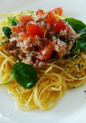 まぜまぜ簡単✨ママのトマト冷製パスタ-レシピのメイン写真