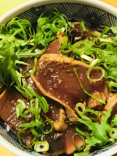 鰹のたたき●ニンニク&生姜タレのつけ丼-レシピのメイン写真