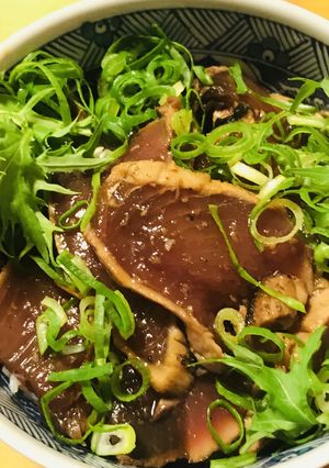 鰹のたたき●ニンニク&生姜タレのつけ丼-レシピのメイン写真