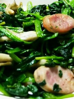 ほうれん草と舞茸とウインナーの中華炒め-レシピのメイン写真