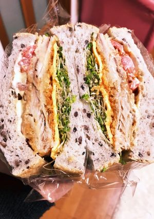 アジフライとアルファルファのサンドイッチ-レシピのメイン写真