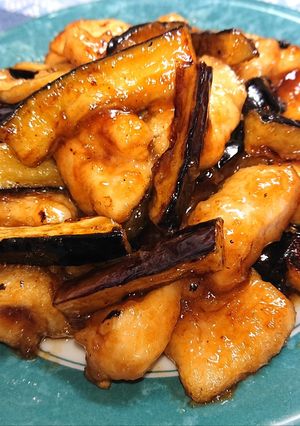 鶏胸肉となすの甘酸っぱ焼き煮、ダイエット-レシピのメイン写真