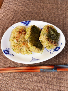 ご飯と青海苔のお焼き★朝ご飯★作り置き-レシピのメイン写真