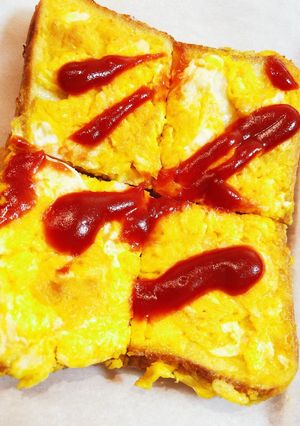 洗い物はフライパンだけ！たまごトースト-レシピのメイン写真