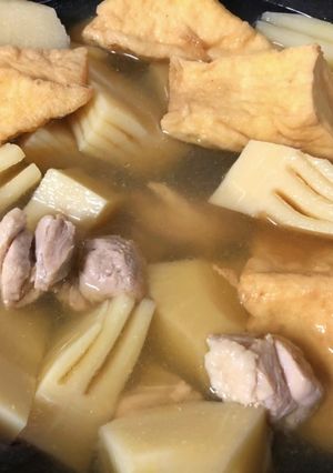 筍と鶏と厚揚げの煮物-レシピのメイン写真