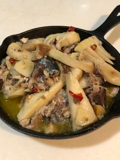 【簡単・おつまみ】鯖缶たけのこアヒージョ-レシピのメイン写真