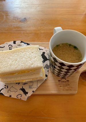 マグカップでつぶす簡単　たまごサンド-レシピのメイン写真