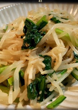 ☆もやしと小松菜の炒め物-レシピのメイン写真