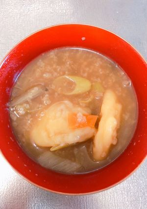昨夜の残りの汁でつくるすいとん-レシピのメイン写真