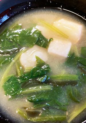 【減塩】ほうれん草の味噌汁-レシピのメイン写真