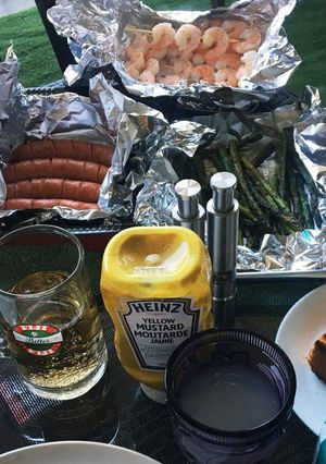 おうちでBBQ(ソーセージ・えび・野菜)-レシピのメイン写真