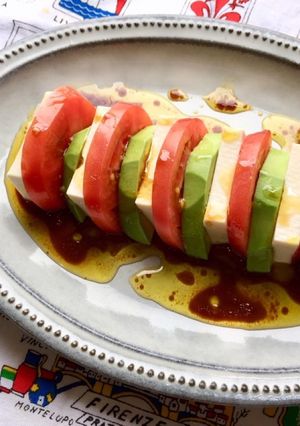 アボカドと豆腐の和風カプレーゼ-レシピのメイン写真