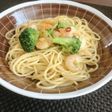 超簡単ブロッコリーと海老のペペロンチーノ