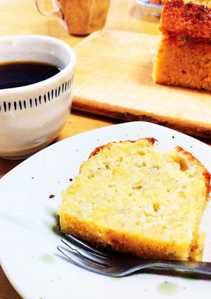 今日のおやつ:糖質OFFバナナケーキ-レシピのメイン写真