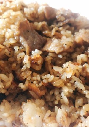 豚肉入りのガーリックライス！簡単！-レシピのメイン写真