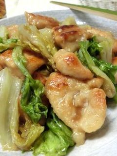 鶏むねとレタスのオイスターソース炒め-レシピのメイン写真